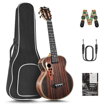 Caramel Tenor LCD Electric Ukulele Bundle