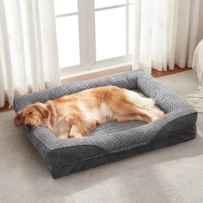 FURTIME Large Dog Bed Orthopedic Memory Foam Bed…