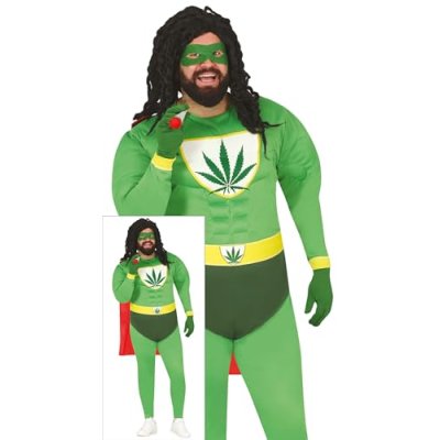FIESTAS GUIRCA Marijuana Superhero Mens Fancy…