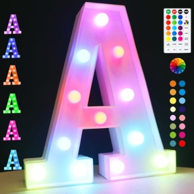 LED Marquee Letter Lights, 18 Colors Changing