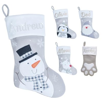 Varsany Premium Personalised Grey Snowman Custom…