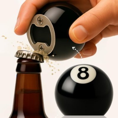 FLOW Barware 8 Ball Bottle Opener, Fun Novelty…