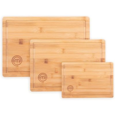 MasterChef Wooden Chopping Board Set of 3, Bamboo…
