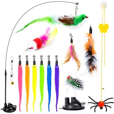 Cat Feather Toy Set