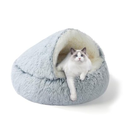 SUOXU Cat Bed Small Dog Bed,Plush Cover Self…