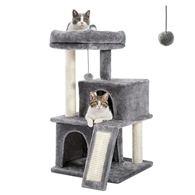 PETEPELA Cat Tree 90cm Cat Tower with Double…