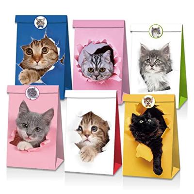 Cat Printed Party Bags for Kids