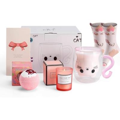 HUISHENG Cat Mug Gift Set for Women