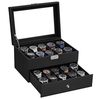 SONGMICS Watch Box with Glass Lid