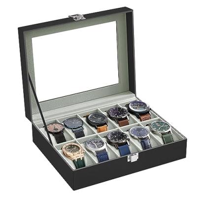 SONGMICS Watch Box with Glass Lid