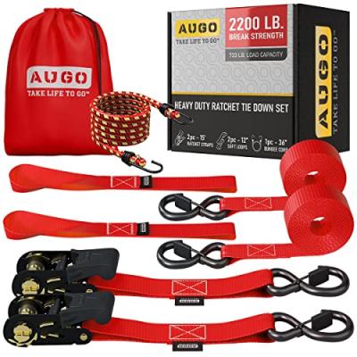 AUGO Ratchet Tie Down Straps