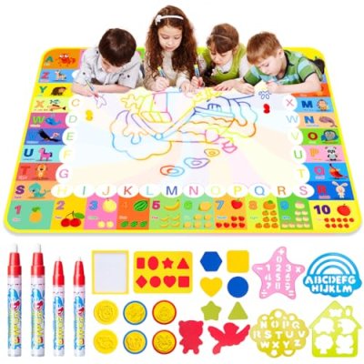 Water Doodle Mat with Magic Pens