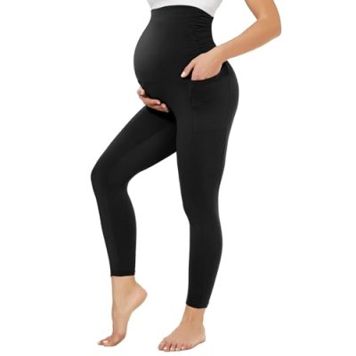 QGGQDD Maternity Leggings Over Bump with Pockets…