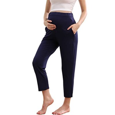 ZUMIY Maternity Lounge Pants Pregnancy Trousers…