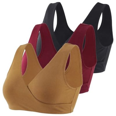 HIHOSSI Maternity Nursing Bras - Soft Cotton…