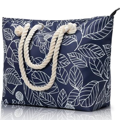 KALIDI Waterproof Beach Bag with Zipper