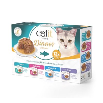 Catit Cuisine Dinner, Fish Variety Pack Dual…