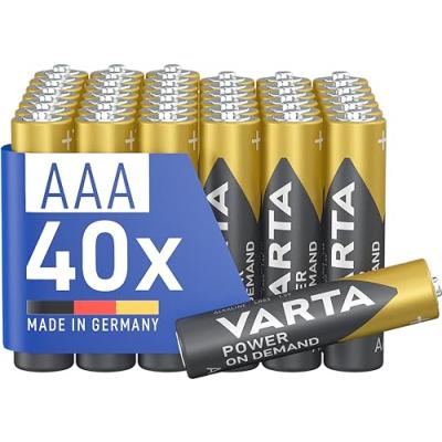 VARTA AAA Batteries 40 Pack