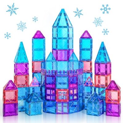 Mauikay Magnetic Tiles for Girls, 3D Princess…
