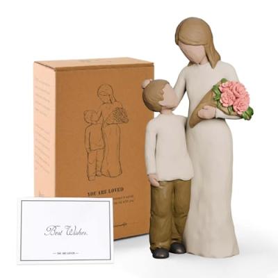 Faumsut Mother and Son Figurines Statues