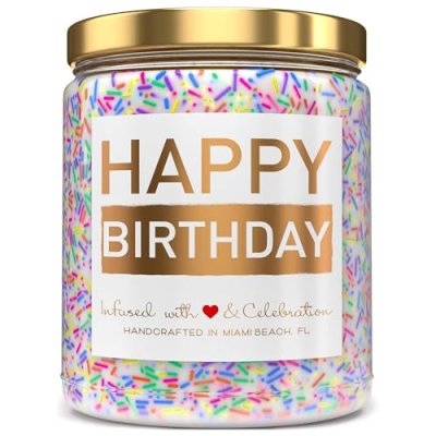 Lavender Birthday Candle