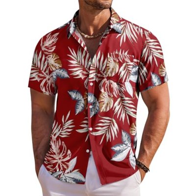 COOFANDY Hawaiian Shirt