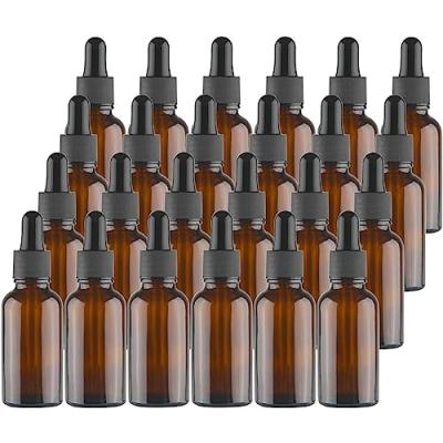 Lawei Amber Glass Bottles with Dropper Pipettes
