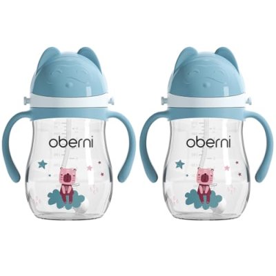 Oberni Baby Sippy Cup with Handle & Strap, Non…