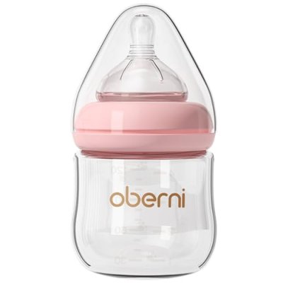 Oberni Glass Baby Bottle, Easy to Clean, Anti…
