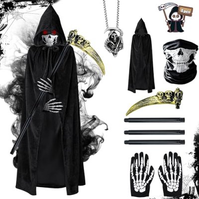 Abitoncc Skeleton Reaper Costume