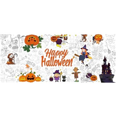 Tbsone Halloween Colouring Tablecloth