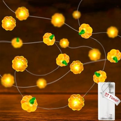 btfarm 2M 20LED Autumn Fairy Lights, 3D Pumpkin…