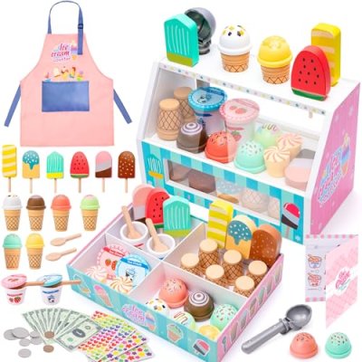 WIKITOT Ice Cream Cart Play Set