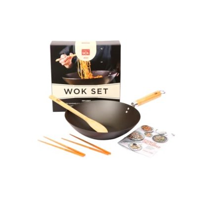 School of Wok - Gift Set, Pre-Seasoned 12"/30cm…