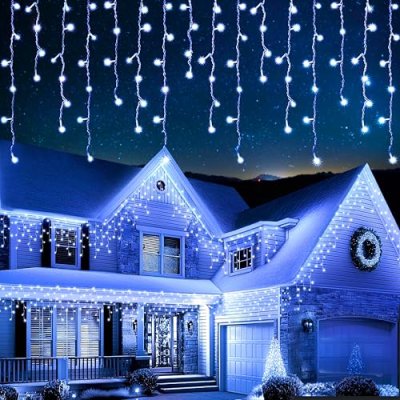 EcoNour Icicle Lights Outdoor Christmas Lights…