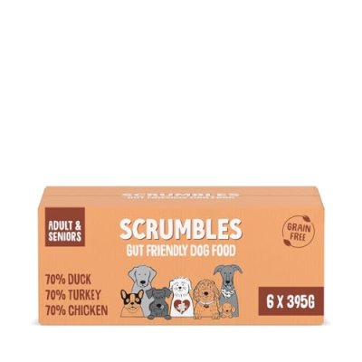 Scrumbles Natural Wet Dog Food Meaty Multipack 6x…
