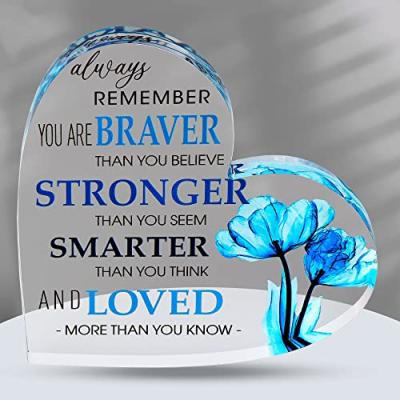 Acrylic Hearts with Inspirational Message