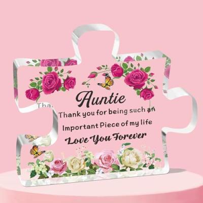 Acrylic Block Puzzle for Auntie