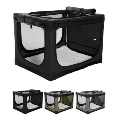 derimkcoa Collapsible Travel Dog Crate for Medium…