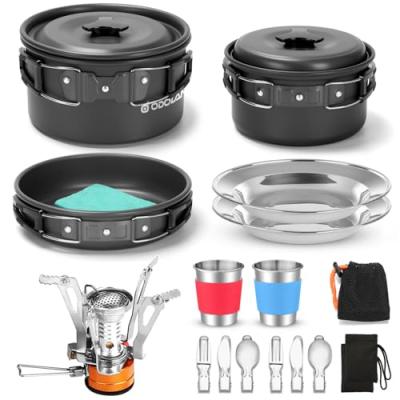 Odoland Camping Cookware Set with Stove