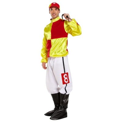 HENBRANDT Adult Men’s Red and Yellow Horse Jockey…