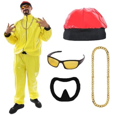 Adults Yellow Rapper Costume - Small - Yellow &…