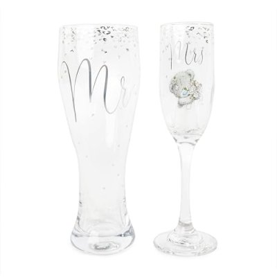 Me to You Tatty Teddy Mr & Mrs Beer Glass and…