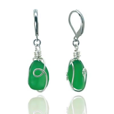 PEPELUALI Sea Glass Drop Earrings