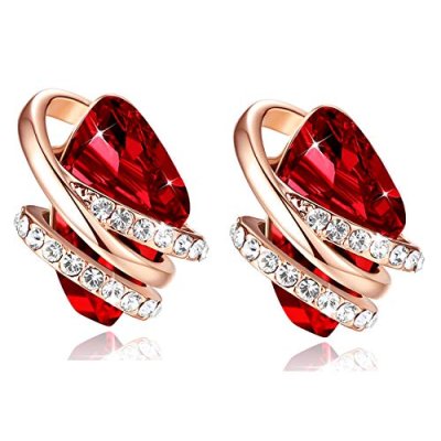 Leafael Crystal Stud Earrings