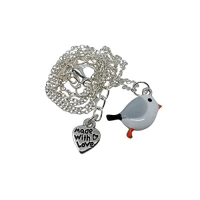 Seagull Enamel Necklace