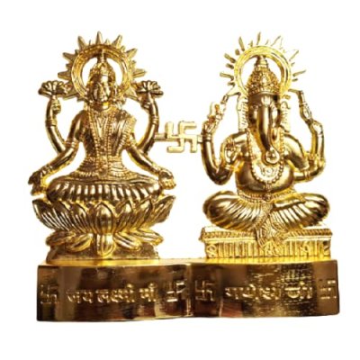 OMG Deals Brass Laxmi Ganesh Statue