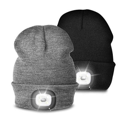 LED Beanie Cap with Rechargeable Headlight