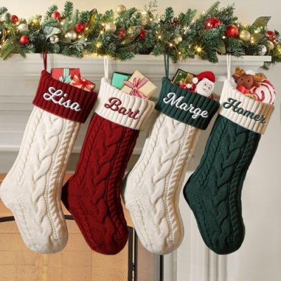 SearchI Personalised Christmas Stocking, 45cm…