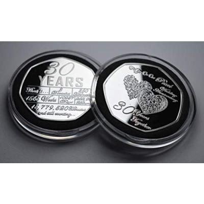 Pearl Wedding Anniversary Silver Coin